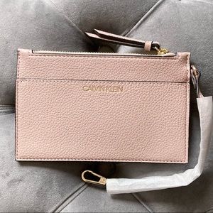 Calvin Klein Pouch Wristlet Catchall Cosmetic Pouch